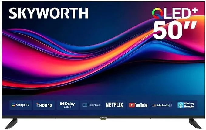 50Q6000H تليفزيون سكاي ورث 50 بوصة ذكي مشغل جوجل Skyworth 50Q6000H 50-Inch Smart TV with Google TV
