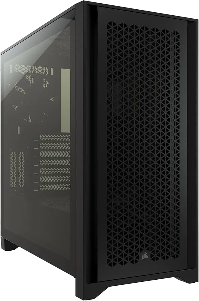 صندوق الكمبيوتر Corsair 4000D Airflow Tempered Glass Mid-Tower ATX باللون الأسود Z.17671893477243943