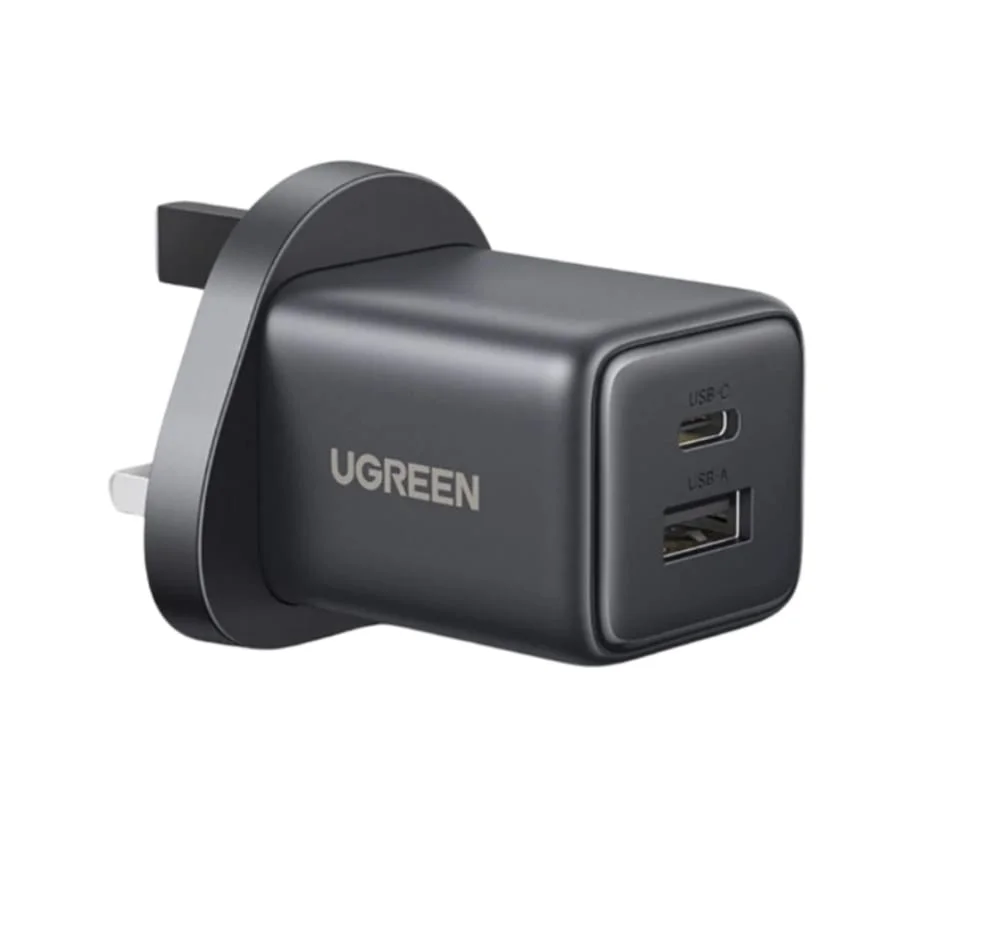 UGREEN- يوجرين - شاحن جداري بمنفذ USB-C ومنفذ USB وبقوة 20 واط-Z.22327.17452228893894212